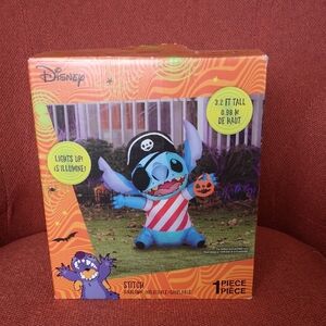 Disney Stitch Dressed as Pirate Halloween Inflatable Brand New in Box 3.2' Tall
